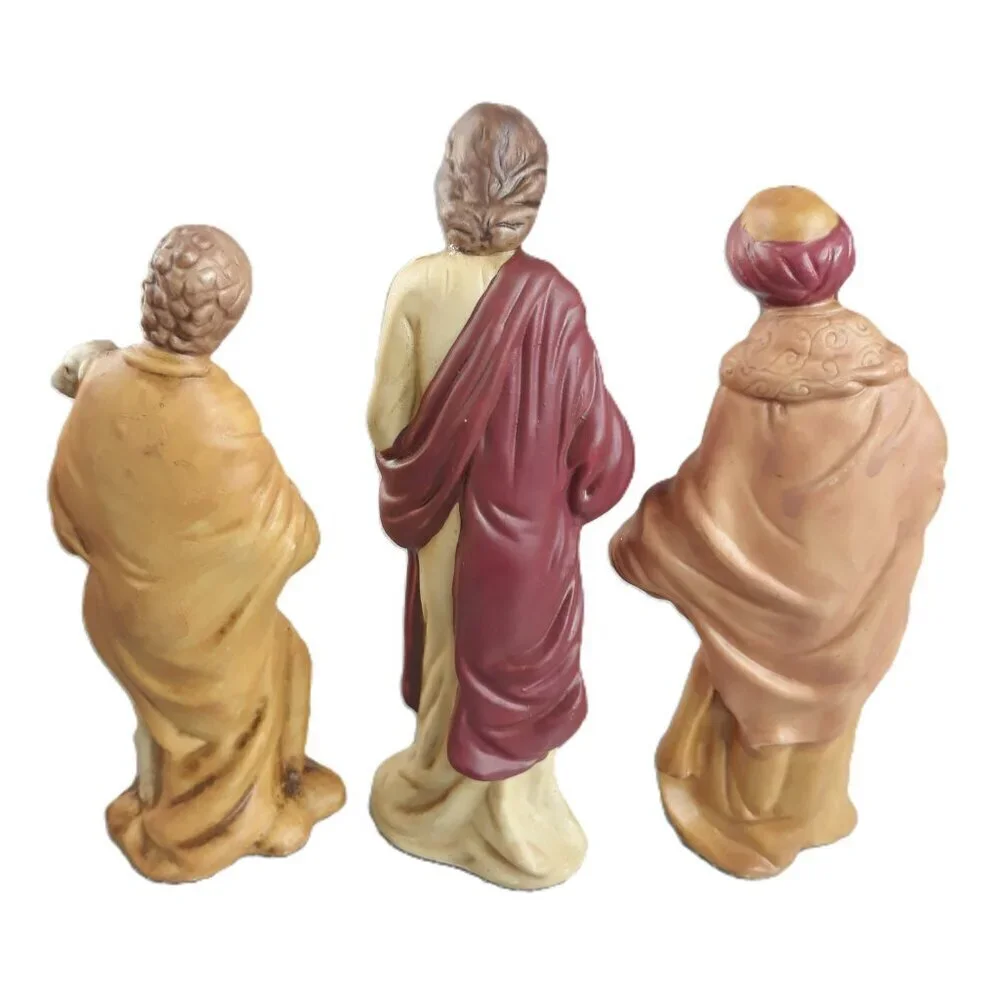Vtg Brinn's Porcelain Nativity 11 PC Set Christmas Holiday Christian